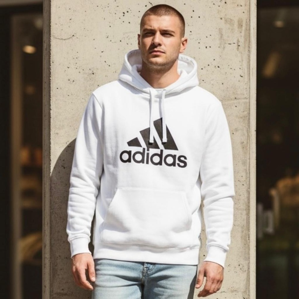 Adidas‎ Hoodie Mens 2XL White ClimaWarm Sweatshirt